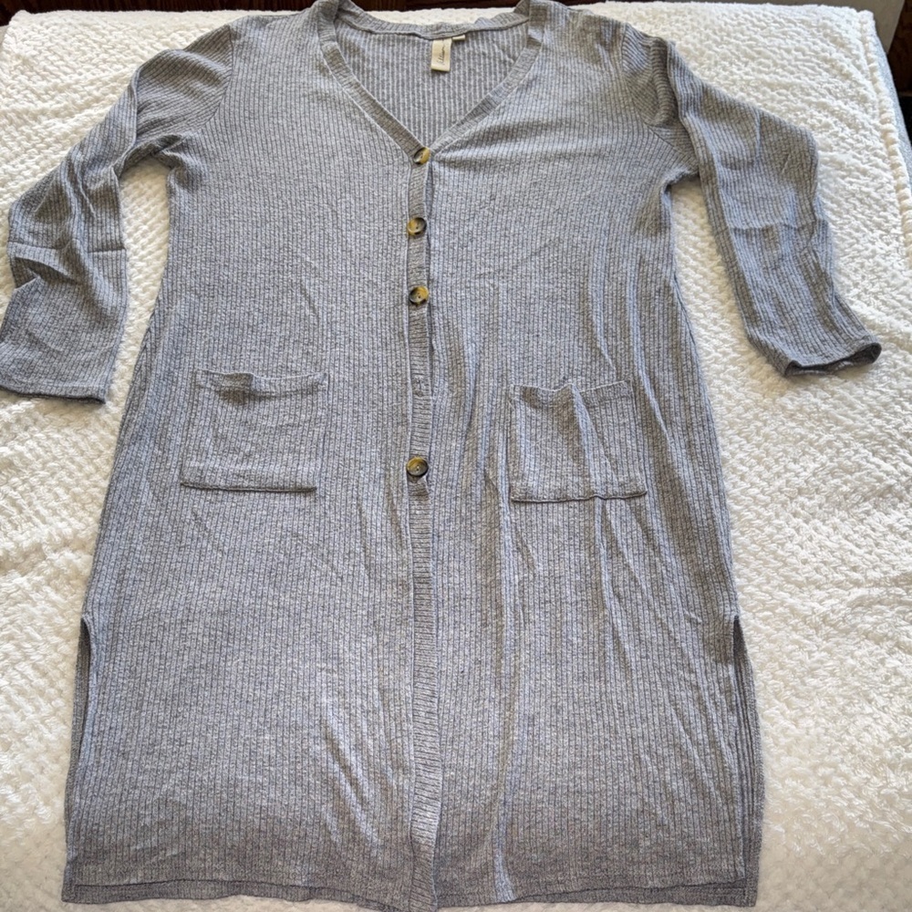 🧥 Women’s Evereve Allison Joy Button-Front Duster Cardigan – Size XL